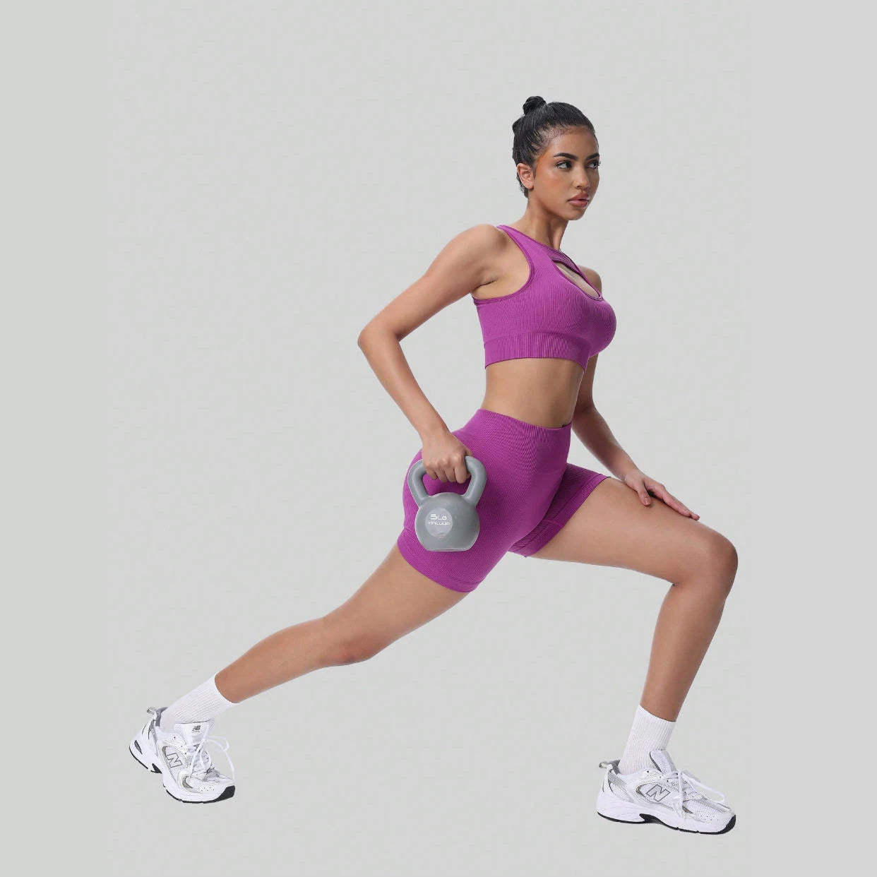Women's Seamless Knitted Yoga Sets High Elastic Moisture Wicking Sports Two-Piece
