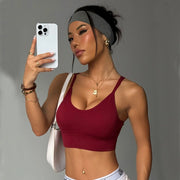 Breathable sweat-wicking sports bra for medium support
