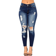 Pencil-cut skinny black jeans with body-hugging stretch fit