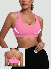 Soft stretch yoga sports bra with smooth, secure fit
