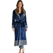 Women's cozy flannel pajama and robe set for weekend mornings