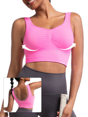 High support longline sports bra in breathable Spandex-Nylon blend