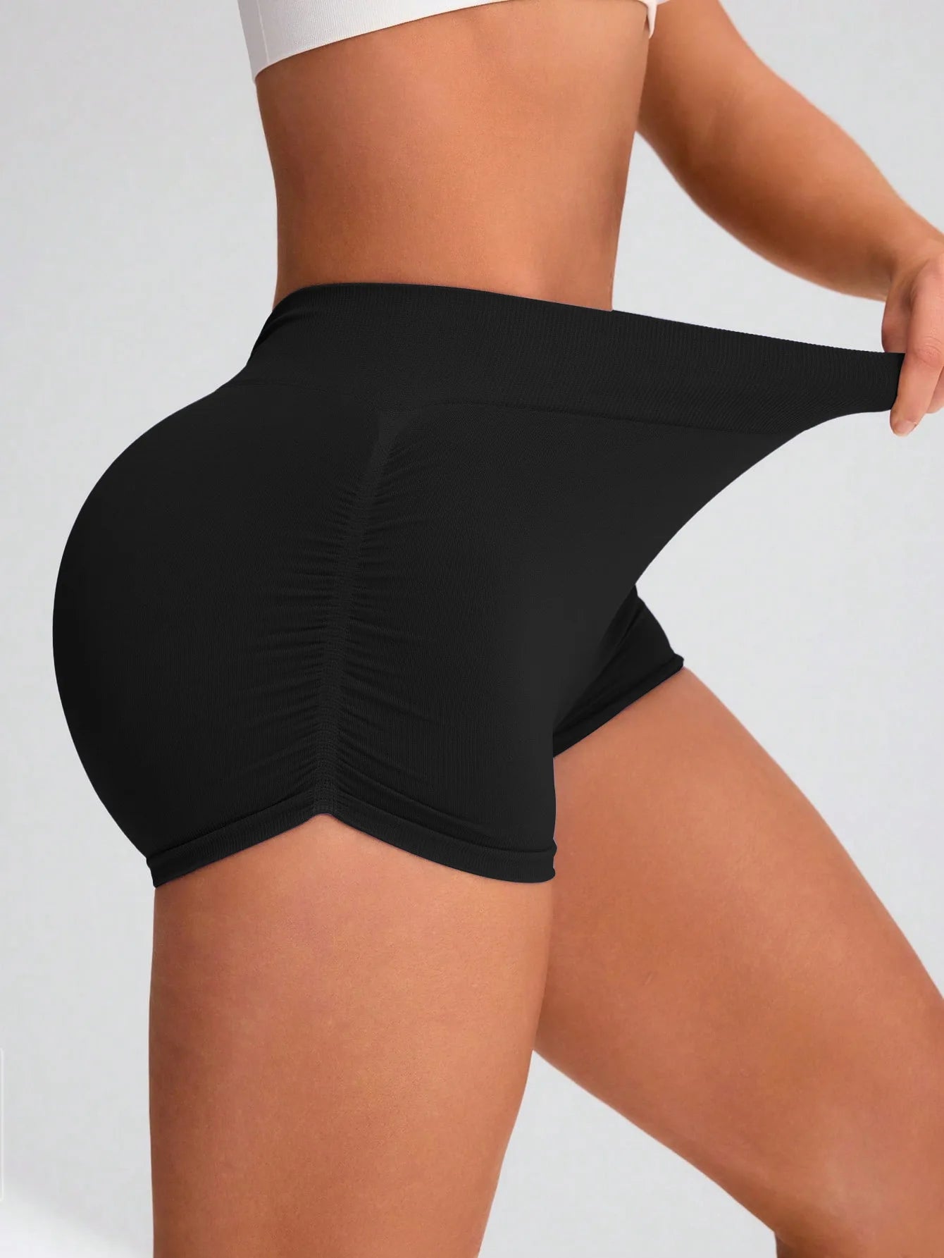 Workout Shorts for Women Scrunch Butt Lifting 3''- Medium Waisted Booty Workout Volleyball Yoga Seamless Shorts