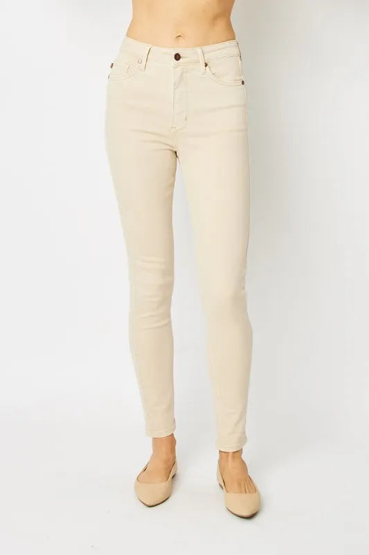 Judy Blue Garment-Dyed Tummy Control Skinny Jeans