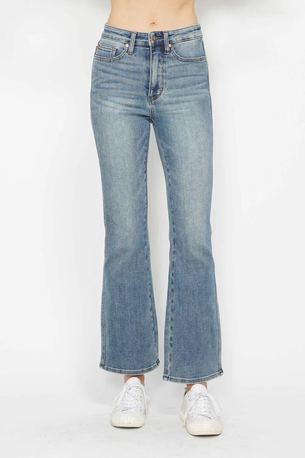 Judy Blue Jeans - Tummy Control Bootcut Plus Size Denim with Embroidered Pockets