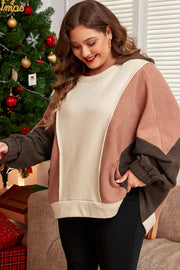 Long sleeve brown hoodie with hooded neckline for cool-weather layering