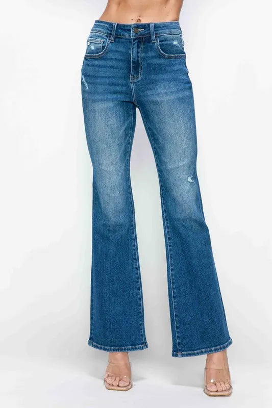 Bootcut Jeans, High Rise with Pockets