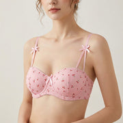 Sexy Lingerie Two-Piece Bow Set — Bra & G-String - detail