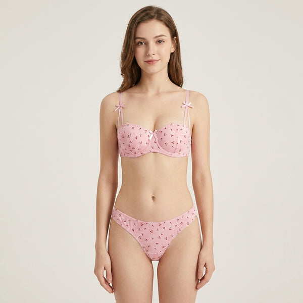 Sexy Lingerie Set — Bow Bra & G-String Two Piece