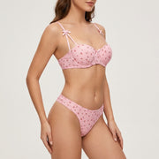 Sexy Lingerie Two-Piece Bow Set — Bra & G-String - three_q