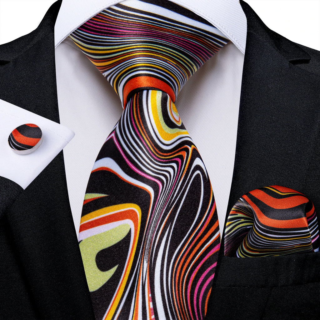 Free Shipping Business Design Jacquard Paisley Mens Silk Tie Gift Tie Cufflinks Hanky 3pc One Set