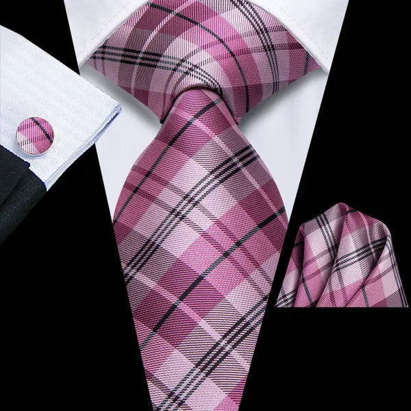 Free Shipping Business Design Jacquard Paisley Mens Silk Tie Gift Tie Cufflinks Hanky 3pc One Set