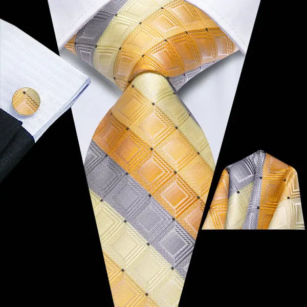 Free Shipping Business Design Jacquard Paisley Mens Silk Tie Gift Tie Cufflinks Hanky 3pc One Set
